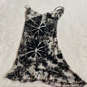 Marble tie dye mini dress